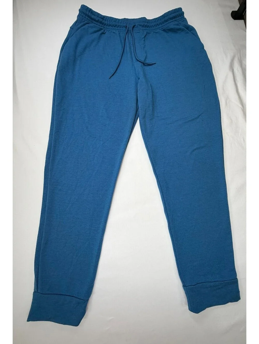Athletic Men's Sweat Pants Jogger Elastic Waist Drawstring Size XL Blue